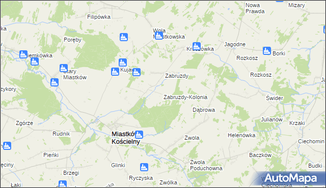 mapa Zabruzdy-Kolonia, Zabruzdy-Kolonia na mapie Targeo