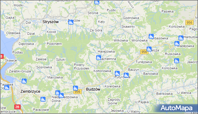 mapa Zachełmna, Zachełmna na mapie Targeo