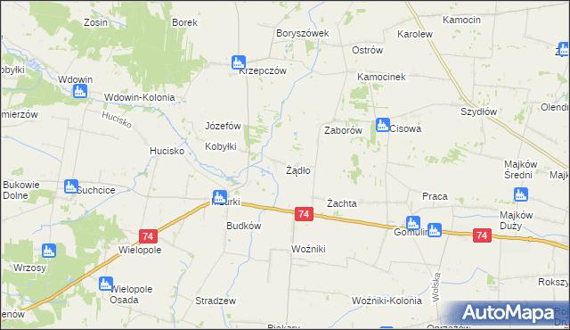 mapa Żądło, Żądło na mapie Targeo