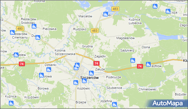 mapa Zagadki, Zagadki na mapie Targeo