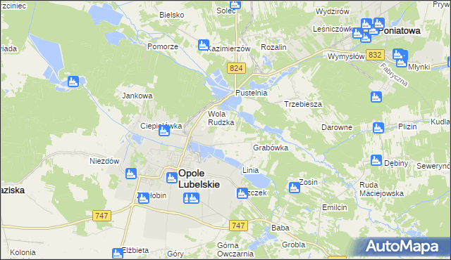 mapa Zajączków gmina Opole Lubelskie, Zajączków gmina Opole Lubelskie na mapie Targeo