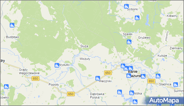 mapa Zakałcze Wielkie, Zakałcze Wielkie na mapie Targeo