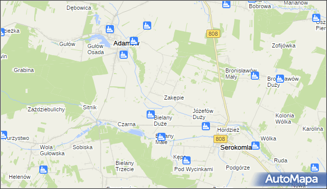 mapa Zakępie, Zakępie na mapie Targeo