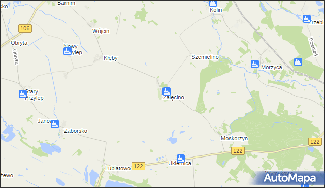 mapa Żalęcino, Żalęcino na mapie Targeo