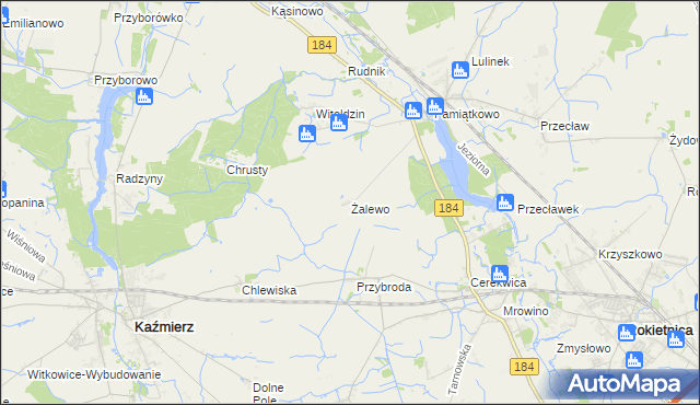mapa Żalewo, Żalewo na mapie Targeo