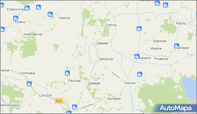 mapa Zaliszcze, Zaliszcze na mapie Targeo