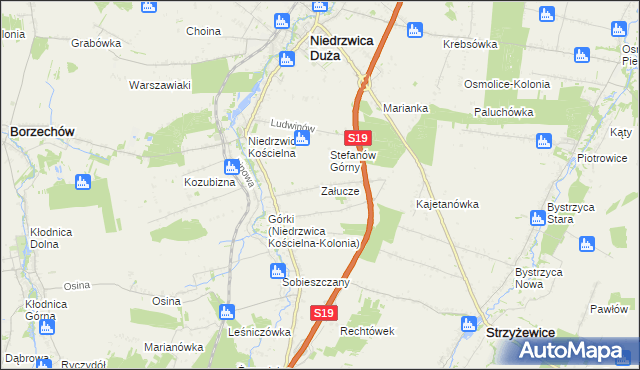 mapa Załucze, Załucze na mapie Targeo