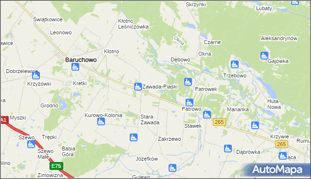 mapa Załuszkowo, Załuszkowo na mapie Targeo