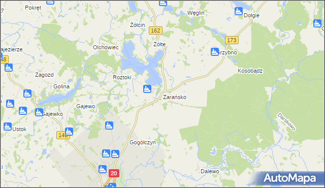 mapa Zarańsko, Zarańsko na mapie Targeo