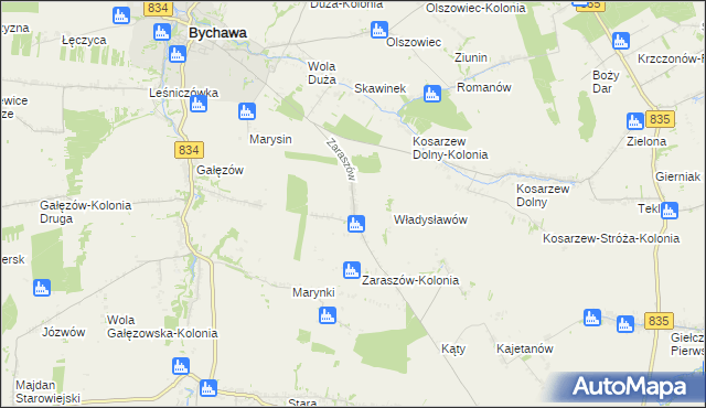 mapa Zaraszów, Zaraszów na mapie Targeo