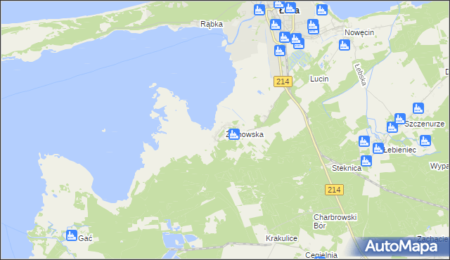 mapa Żarnowska, Żarnowska na mapie Targeo