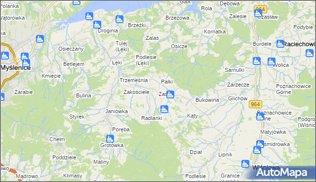 mapa Zasań, Zasań na mapie Targeo