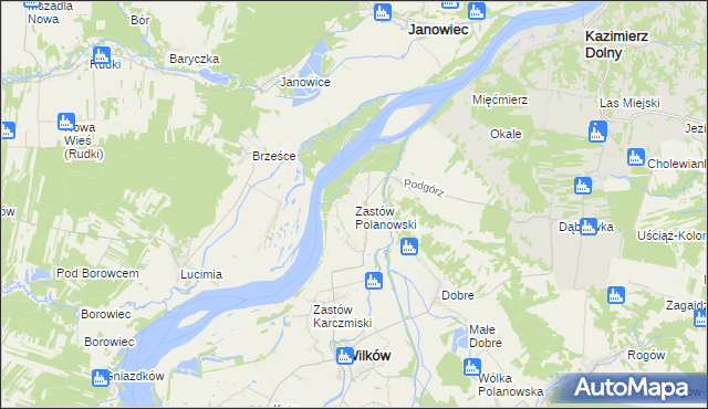 mapa Zastów Polanowski, Zastów Polanowski na mapie Targeo