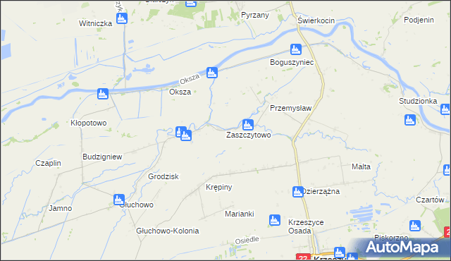 mapa Zaszczytowo, Zaszczytowo na mapie Targeo