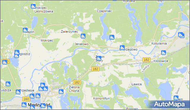 mapa Zatom Stary, Zatom Stary na mapie Targeo