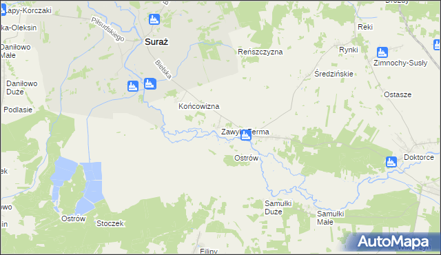 mapa Zawyki-Ferma, Zawyki-Ferma na mapie Targeo