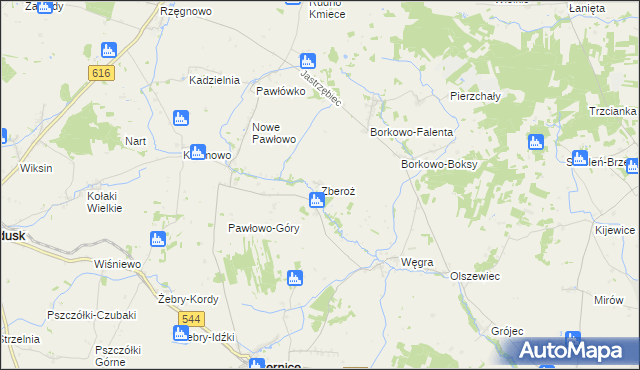 mapa Zberoż, Zberoż na mapie Targeo