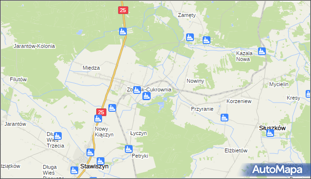 mapa Zbiersk-Kolonia, Zbiersk-Kolonia na mapie Targeo