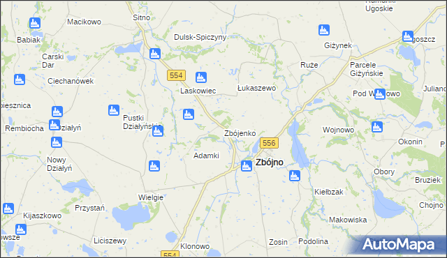 mapa Zbójenko, Zbójenko na mapie Targeo