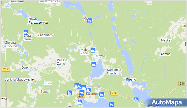 mapa Zbrzyca, Zbrzyca na mapie Targeo