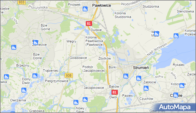 mapa Zbytków, Zbytków na mapie Targeo