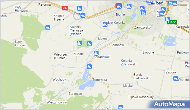 mapa Żdanówek, Żdanówek na mapie Targeo