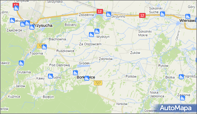 mapa Zdonków, Zdonków na mapie Targeo