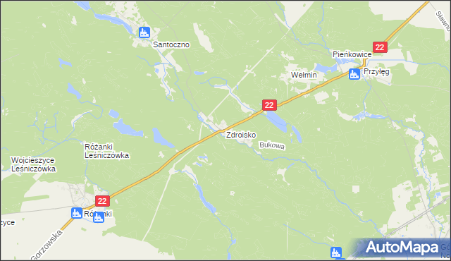 mapa Zdroisko, Zdroisko na mapie Targeo