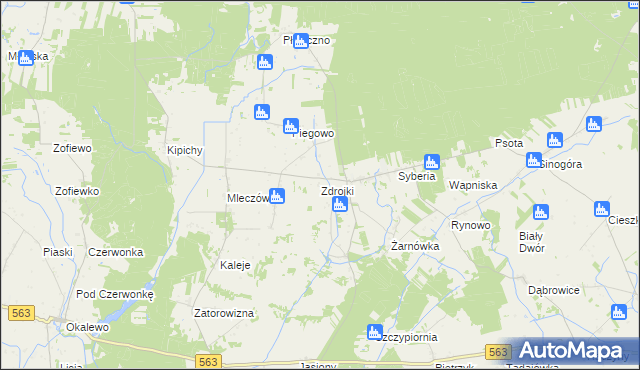 mapa Zdrojki gmina Lubowidz, Zdrojki gmina Lubowidz na mapie Targeo