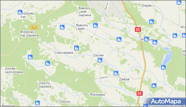 mapa Zdunek, Zdunek na mapie Targeo