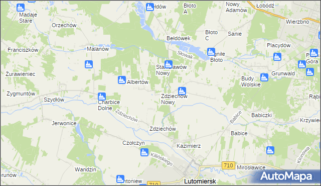 mapa Zdziechów Nowy, Zdziechów Nowy na mapie Targeo