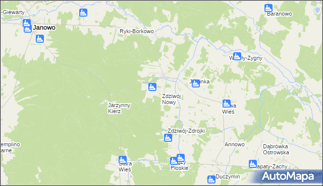 mapa Zdziwój Nowy, Zdziwój Nowy na mapie Targeo