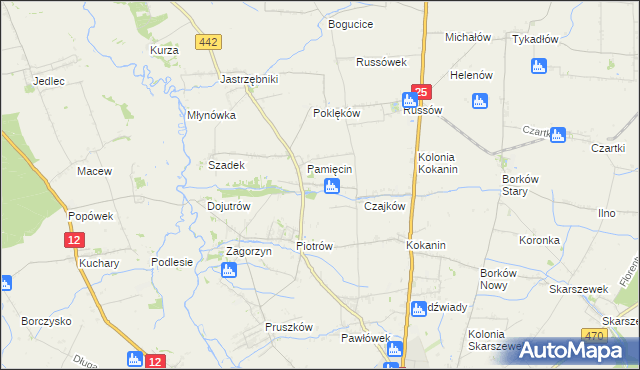 mapa Żegocin gmina Blizanów, Żegocin gmina Blizanów na mapie Targeo