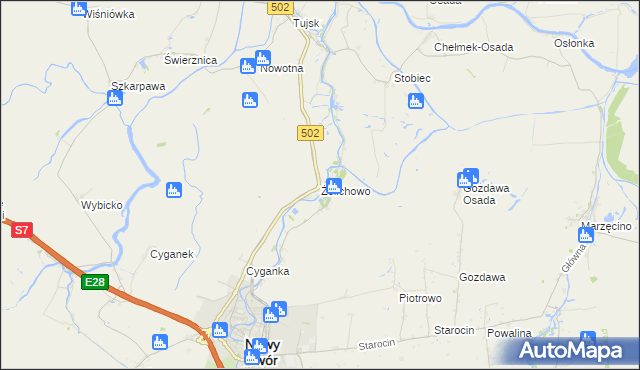 mapa Żelichowo gmina Nowy Dwór Gdański, Żelichowo gmina Nowy Dwór Gdański na mapie Targeo