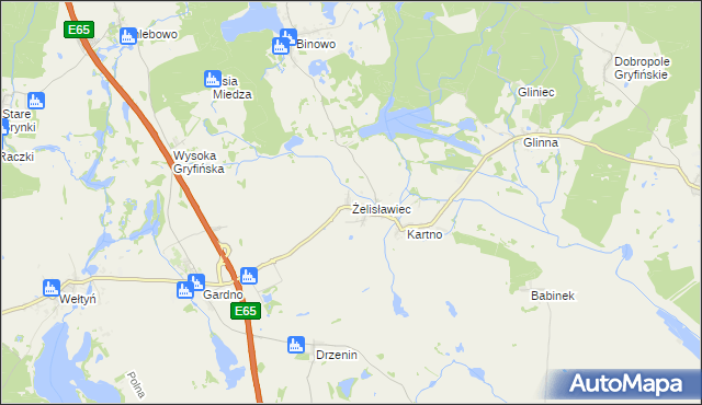 mapa Żelisławiec, Żelisławiec na mapie Targeo