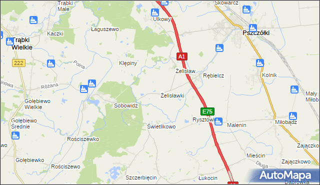 mapa Żelisławki, Żelisławki na mapie Targeo