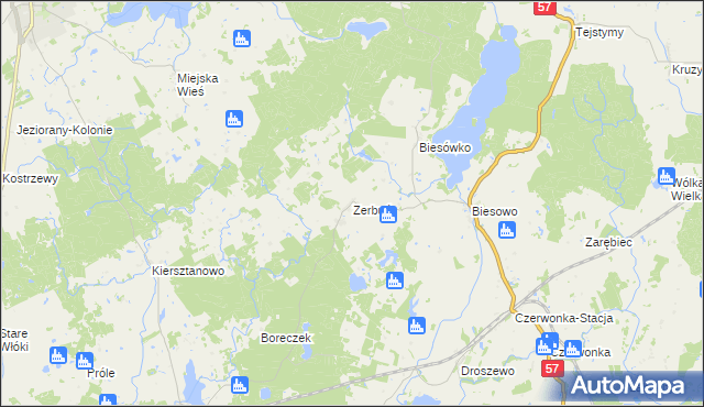 mapa Zerbuń, Zerbuń na mapie Targeo