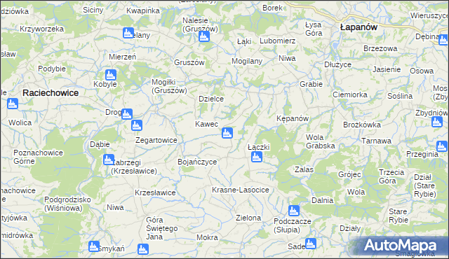 mapa Żerosławice, Żerosławice na mapie Targeo