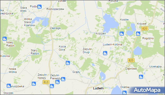 mapa Zezulin Drugi, Zezulin Drugi na mapie Targeo