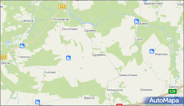 mapa Zgojewko, Zgojewko na mapie Targeo