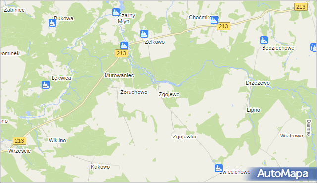 mapa Zgojewo, Zgojewo na mapie Targeo