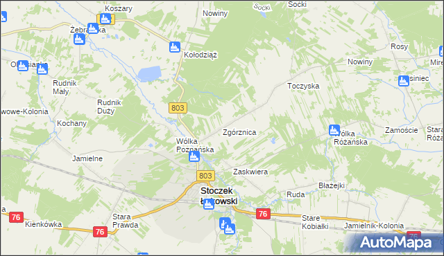 mapa Zgórznica, Zgórznica na mapie Targeo