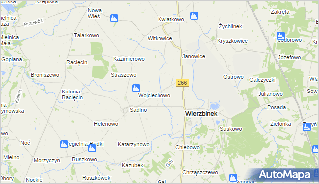 mapa Ziemięcin gmina Wierzbinek, Ziemięcin gmina Wierzbinek na mapie Targeo