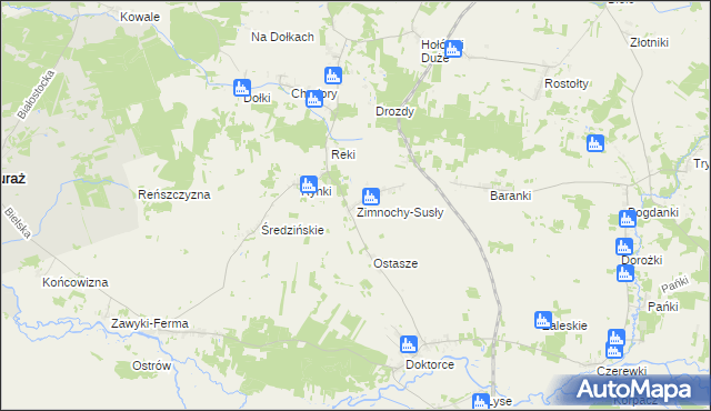 mapa Zimnochy-Susły, Zimnochy-Susły na mapie Targeo