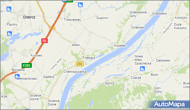 mapa Zła Wieś gmina Dobrcz, Zła Wieś gmina Dobrcz na mapie Targeo