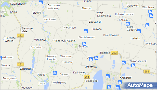 mapa Złotków, Złotków na mapie Targeo