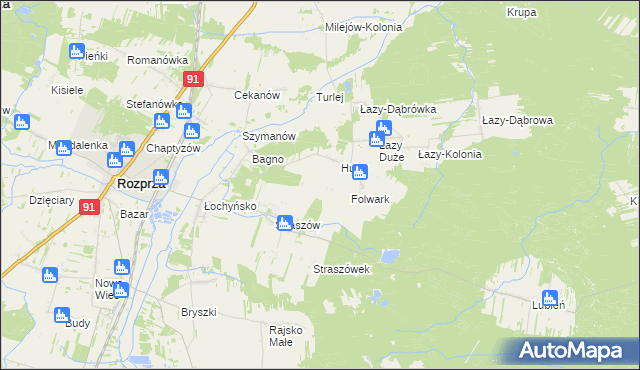 mapa Zmożna Wola, Zmożna Wola na mapie Targeo