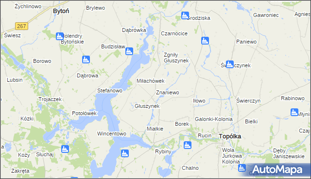 mapa Znaniewo, Znaniewo na mapie Targeo