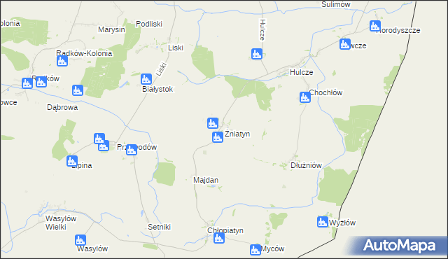 mapa Żniatyn, Żniatyn na mapie Targeo