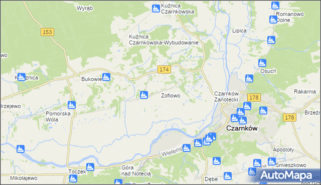 mapa Zofiowo, Zofiowo na mapie Targeo